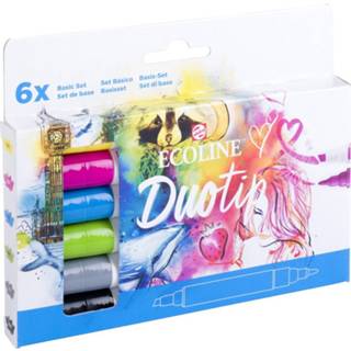 👉 Stuks active ecoline Duotip markers set - 6 basis 8712079470029