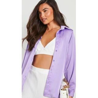 👉 Oversized Satijnen Blouse, Lilac