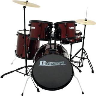 👉 Rood DIMAVERY DS-200 Drum set, wine red 4026397431469
