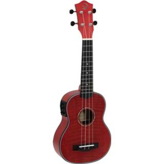 👉 Rood DIMAVERY UK-100 Soprano ukulele, flamed red 4026397670684