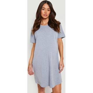 Zwangerschap Basic Nachtjapon Met Korte Mouwen, Grey Marl