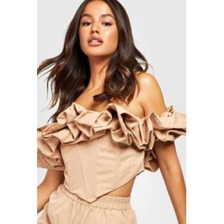 👉 Off Shoulder Korset, Sand