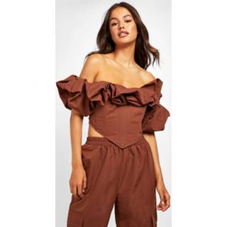 👉 Off Shoulder Korset, Chocolate