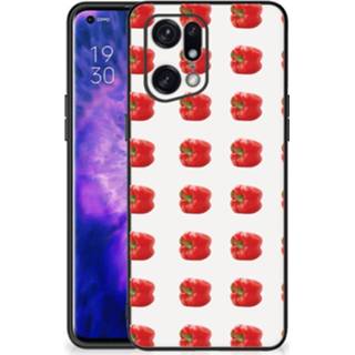 👉 Coverhoes rood OPPO Find X5 Pro Back Cover Hoesje Paprika Red 8720632066633