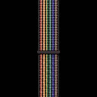 👉 Sportband wit zwart One Size unisex 41 mm wit/multi-color Pride Edition geweven sportbandje van Nike - 196604929585