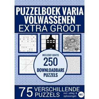 👉 Puzzelboek extra groot senioren Varia voor Ouderen, Slechtzienden, Senioren, Opa en Oma - Groot, Type XL/XXL 9789464652253