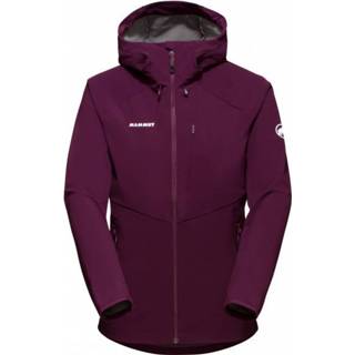 👉 Mammut - Women's Ultimate Comfort Softshell Hooded Jacket - Softshelljack maat XL, purper