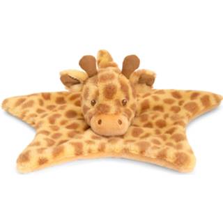 👉 Knuffeldoek pluche jongens knuffeldoekje/tuttel dier giraffe 32 cm