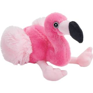 Pluche dier kinderen dieren knuffels Flamingo van 18 cm