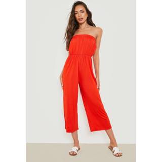 👉 Jumpsuit oranje Strapless Culotte Jumpsuit, Orange