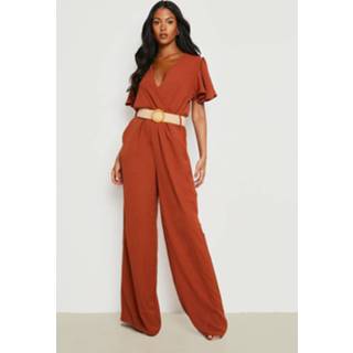 👉 Jumpsuit rust Tall Met Ceintuur En Engelenmouwen,