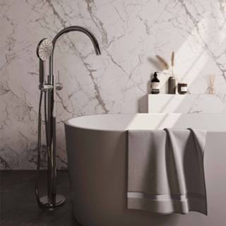 👉 Badmengkraan chroom messing vrijstaand mengkraan meerdere standen Chrome Carving Brauer vrijstaande met 3 handdouche 8720359389428