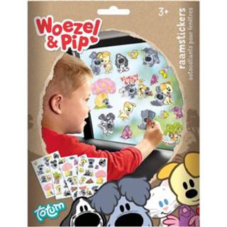 👉 Kindersticker kinderen Raam/autoraam kinder stickers - 70x stuks Woezel en Pip thema