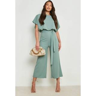 👉 Jumpsuit sage Tall Culotte Met Boothals En Ceintuur,