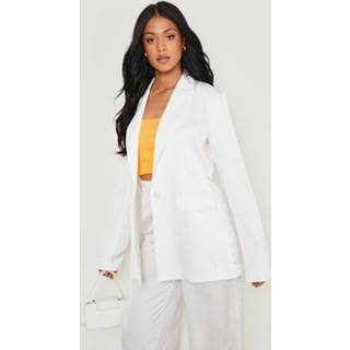 👉 Tall Satijnen Getailleerde Blazer, Ivory