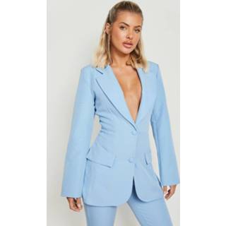 👉 Getailleerde Blazer Met Rug Veters, Powder Blue