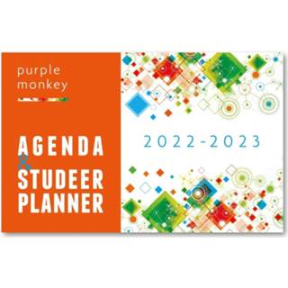 👉 Agenda purper Purple Monkey en Studeerplanner 2022-2023 9789081920377