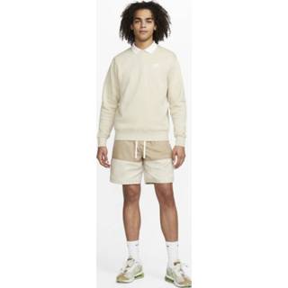 👉 Fleece shirt bruin s male men Nike Sportswear Club met ronde hals - 195871852411
