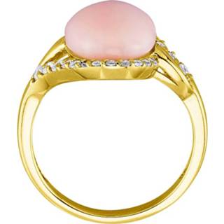 👉 Dames ring zilver roze vrouwen senioren Damesring met opaal en synth. zirkonia's 4055705651367