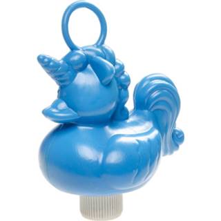 Badeendje blauw kinderen eenhoorn badspeelgoed 12 cm