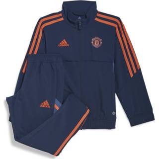 👉 Trainingspak blauw trainingspakken mannen baby's Adidas Manchester United Presentatie 2022-2023 Baby