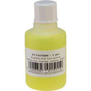 👉 Transparent geel EUROLITE UV-active Stamp Ink, yellow, 50ml 4026397015119