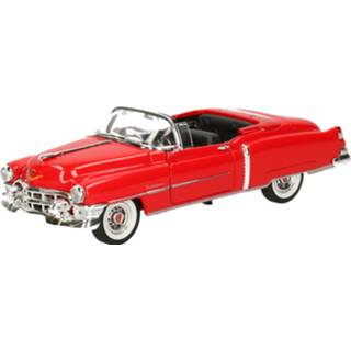 👉 Modelauto rood metaal kinderen cadillac Eldorado 1953 schaal 1:24/23 x 8 6 cm