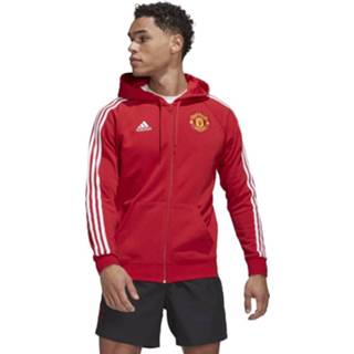 👉 Vest rood xs|s|m|l|xl|xxxl chest vesten mannen Adidas Manchester United DNA Full Zip 2022-2023