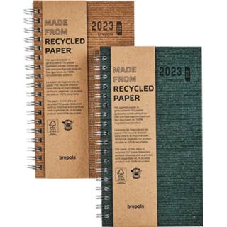 Agenda stuks true gebonden Eco Deco bruin Brepols Ecorama, Kazar, assorti, 2023, spiraalgebonden 5412303127431