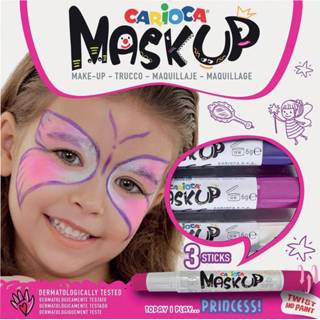 👉 Stift stuks grime paars Carioca maquillagestiften Mask Up Princess, doos met 3 stiften 8003511430498