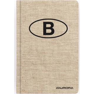 👉 Grijs linnen stuks true geruit Aurora Notebook, linnen, ft A5+, 92 bladzijden, 5 mm, 5411028040599