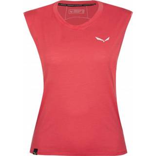 👉 Salewa - Women's Pedroc Alpine Merino Tanktop - Merinoshirt maat 42, oranje