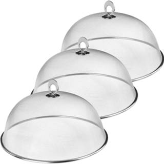 👉 RVS Set van 3x stuks vliegenkappen/voedselkappen rond D30 cm