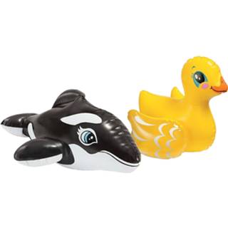 Zwembad kinderen Intex kleine opblaas dieren setje eend/Orka 25 cm