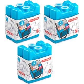 👉 Koelelement blauw Voordeelset van 6x stuks kleine koelelementen 7 x 8 cm