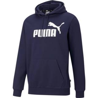 👉 Fleece hoodie blauw xxxl|l|m|s|xl|xs|xxl hoodies PUMA Essential Big Logo Donkerblauw