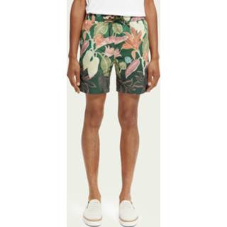 👉 Zwembroek XXL mannen swimwear groen Scotch & Soda Halflange met print 8719029951812