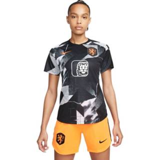 👉 Trainingsshirt zwart wit oranje l|m|s|xl|xs shirts vrouwen Nike Nederland Pre Match 2022-2023 Dames
