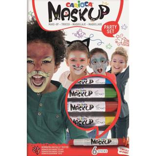 👉 Stift stuks grime blauw Carioca maquillagestiften Mask Up Party Set, doos met 6 stiften 8003511430528