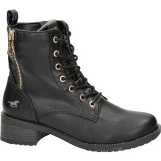 👉 Veterboots vrouwen zwart kunstleder Mustang 8720251581999