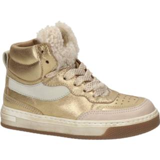 👉 Hoge sneakers leer meisjes goud Clic! 8720251631434 872025163141