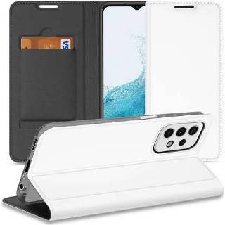 👉 Pashouder wit Hoesje Samsung Galaxy A23 Bookcase met en Standaard 8720632099587