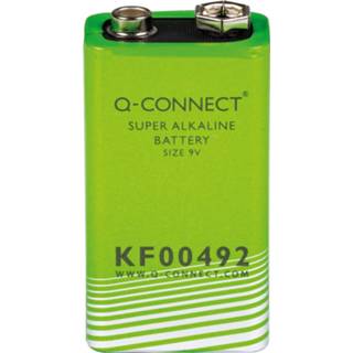 👉 Batterij true alkaline stuks niet-oplaadbare batterijen Q-Connect 6LR61 MN1604 9.0V 5705831004924