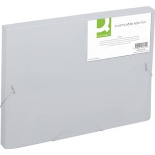 👉 Elastiek transparant stuks elastieken PP elastoboxen van kunststof Q-CONNECT elastobox, met elastieken, A4, rug 25 mm, 5705831023109