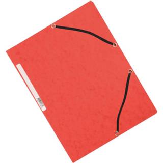 Elastiek rood karton stuks elastomappen uit Q-CONNECT elastomap, A4, 3 kleppen en elastieken, karton, 5705831021655