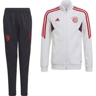 👉 Trainingspak wit grijs trainingspakken kinderen Adidas Bayern Munchen Full-Zip 2022-2023 Kids 4065424012011
