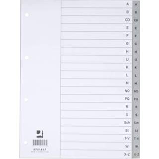 👉 Tabblad grijs true PP stuks alfabetische tabbladen Q-Connect tabbladen, A4, PP, met indexblad, 20 tabs, 5705831018174
