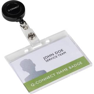 👉 True stuks badges Q-Connect badge met clip 85 x 54 mm 5705831141483