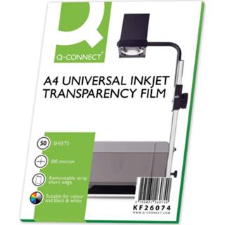 👉 Overhead transparant stuks transparanten Q-CONNECT voor inkjetprinter, ft A4, pak van 50 vel 5705831260740