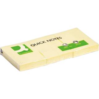 Geel stuks Gele Notes Q-CONNECT Quick Notes, ft 38 x 51 mm, 100 vel, pak van 3 stuks, 5705831105003